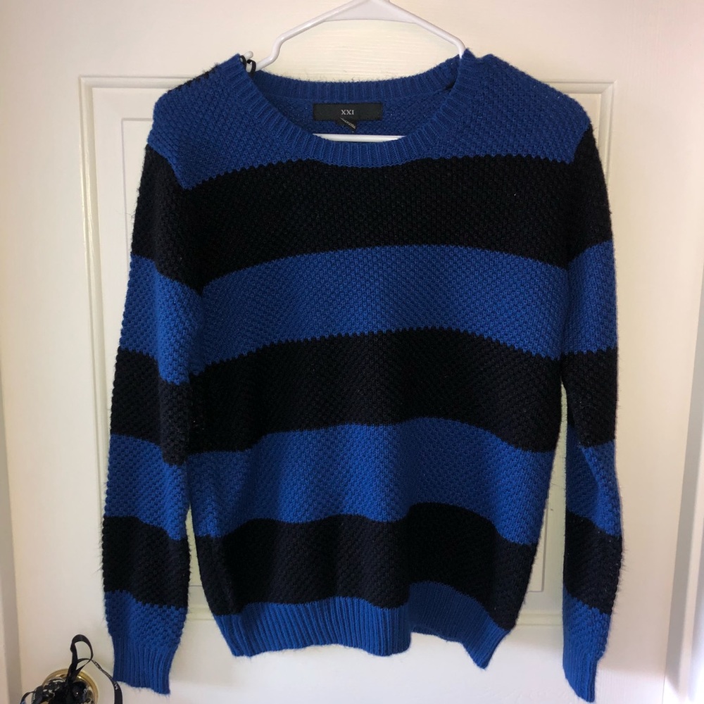 Black and Blue Striped Sweater